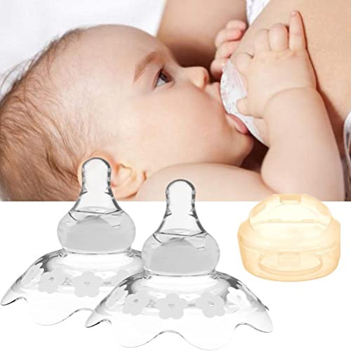 Kangmeile Lot de 2 tétons-tétons en silicone souple ultra fin pour allaitement