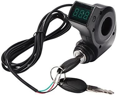DCALU Electric Bicycle Thumb Throttle Voltmeter Digital Voltage Display Switch Power With Key Lock Fit For KUGOO M4 PRO Scooter Accessorie electric scooter accessories