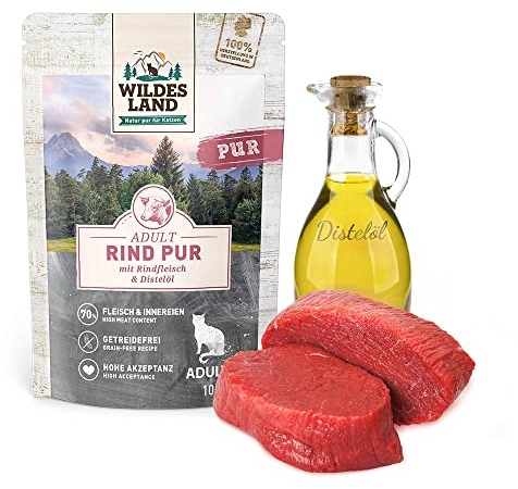 Wildes Land Kalbfleisch, Nassfutter, Katze, 12 x 100 g