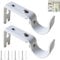 ANBOO Support Tringle À Rideaux, 2 Pièces Supports Pour Tringles À Rideaux Réglables En Métal, Fixation Tringle Rideau Pour Maison Et Bureau, Attache Tringle Rideau Ajustable