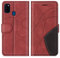 KKEIKO Hülle für Galaxy M21 / Galaxy M30S, PU Leder Schutzhülle für Samsung Galaxy M21 / Galaxy M30S, Kratzfestes Brieftasche Handyhülle mit Kartenfächern, Rot