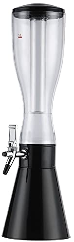 Fass -Bierspender, 3L Bier Tower Kühlschrank for Home Bar, Getränkespender mit Wasserhahn und Eisrohr, einfach sauber Getränkespender