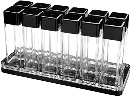 Normcore 12 Tuben Kaffeebohnen Behälter mit Ständer und Trichter - Einzeldosis-Kaffeebohnengewölbe - Espressobohnen-Aufbewahrungsset - Einweg-Auslassventil - Kapazität 25-28 g