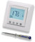 Halmburger Digitales Raumthermostat Raumtemperaturregler ERD-55rg DIGITAL in Busch Jäger Balance SI alpinweiß, 1-Fach Rahmen + EBROM Phasenprüfer zur Montage des Geräts ERD-55 (rg) Fußbodenheizung