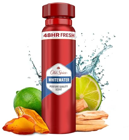 Old Spice Whitewater Deodorant Körperspray für Männer (150 ml), Herren, 48 h Frische, 0 % Aluminiumsalze, keine weißen Rückstände und gelben Flecken