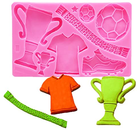 Football Silicone Molds, Silicone Chocolate Mould Cake Dcorating Baking Tool Handmade Soap Silicone Mould for Wedding Party Decoration