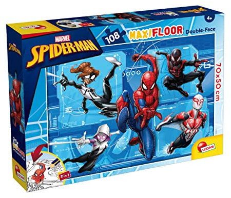 Liscianigiochi DF MAXIFLOOR, Marvel Puzzle 108 Teile Spiderman 99764