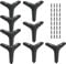 ZEONHAK 8 Pack 15cm Black Triangle Furniture Legs, 6 Inch Triangle Feet with Screws for Table, Sofa, Bed