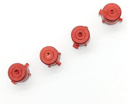 YANHAO [Video game parts] Replacement Metal Bullet Buttons Thumbstick Cap Joystick Cover For PlayStation 4 For PS4 For Dualshock 4 Analog Thumbstick [Replace] (Color : Red)