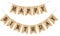 Aurasky Happy Birthday Girlande Sackleinen, Geburtstag Vintage Leinen Banner, Geburtstag Wimpelkette für Babydusche Geburtstag Party DIY Dekoration
