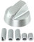 SPARES2GO Control Knob Dial Switch for Air Fryer Mini Oven Multi Cooker (Silver)