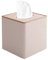 XNONE Leder Taschentücher Box Quadratisch - Kosmetiktücher Organizer, Serviette Taschentuchspender Halter, Tissue Holder für Kommode, Badezimmer, Autos, Büro Dekor, Beige