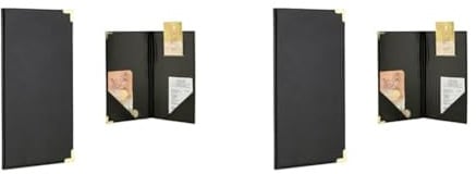 Securit Carpeta Classic Entrega de Cuentas 23,9 x 13,1 cm Negro (Paquete de 2)