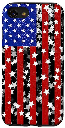 Hülle für iPhone SE (2020) / 7 / 8 Stars And Stripes Star Pattern Phone Case USA American Flag