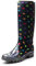 DREAM PAIRS Wasserdicht Regenstiefel Damen Bequem Regenschuhe Gummistiefel Wasserdicht Hohe Gartenschuhe,Size 39,Multispot,SDRB2407W-E