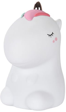 jojofuny Einhorn-Silikon-Pat-Lampe Schreibtischlampe Cartoon-Lampe dekorative Nachtlichter Nachtlicht lesen Silikonlampe schöne Lampe Einhorn Nachtlicht LED Licht klopfen Weiß
