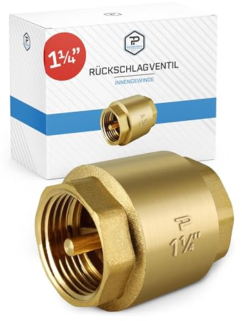 Pangaea Tech Clapet anti-retour universel 1 1/4 - Clapet anti-retour inoxydable avec filetage intérieur des deux côtés - Frein à gravité pour conduites d'eau - Clapet anti-retour d'eau 1 1/4