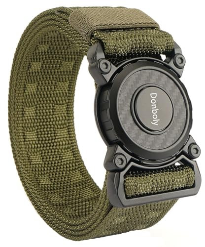 Donboly Taktischer Gürtel Herren, Schnellverschluss Military Style Nylon Canvas Arbeitsgürtel Gürtel mit Metallschnalle für Draussen Sportarten Camping Vatertag (grün, 125CM)