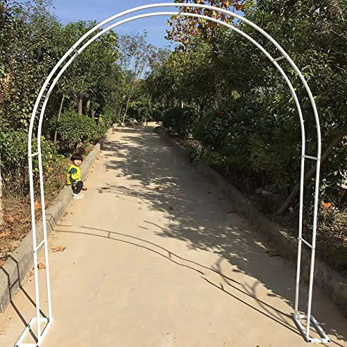 SDdPulse Arco de jardín al aire libre, decoración de interiores, arco de rosas, pérgola de metal, con base resistente a la intemperie, para varias plantas trepadoras, fiestas, bodas y noches