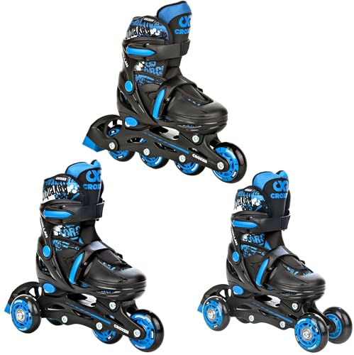 Croxer 3in1 Inlineskates/Triskates/Rollschuhe Croxer Nollan verstellbar (26-29)