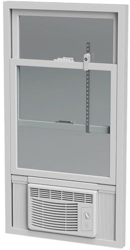 WinLock Window Security Bar for Child Safety, Burglary Prevention Locks an Open Window with AC & Fan, Double Hung Protection, Solid Steel, Adjustable (3-21), Stops Up Down Inside Outside Year Around