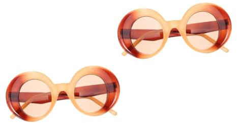 SAFIGLE 2paare Ovale Sonnenbrillen Party-Sonnenbrillen Foto-Requisiten Für Männer Und Frauen Lustige Brille Für Sommer Einzigartiges Design Leicht Und