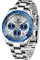 Pagani Design Herren Uhren VK63 Quarzwerk Edelstahl 100M Wasserdicht Panda-Zifferblatt Armbanduhr Chronograph 1644, blau, Klassisch