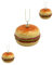 M.Kritzinger's Weihnachtskugeln aus Kunststoff, Burger-Design, 10 cm, 3er Set