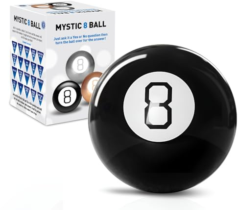 LKH Magic 8 Ball Classic Retro Novelty Mystic 8 Ball Gadget Decision Making Fortune Telling Fun Toy Game Features More Than 20 Answers Predictions Fun Gift Stocking Fillers (Black)