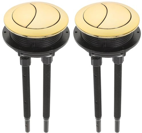 ALMLNLL Toilet flush button Push button 2 Pcs Toilet Tank Button Black Sink Water Switch Cistern Restroom Flushing Side Dual Toilet Flush Button