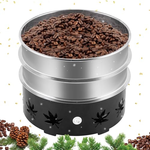 YUCHENGTECH Kaffeebohnenkühler 500g Elektrische Kaffeebohnen Kühler Coffee Beans Cooler mit 2 Siebe zum schnellen Abkühlen der Kaffeebohnen und Bohnenspreu Entfernen 220V