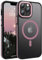 GUAGUA Cover Magnetico per iPhone 13 Pro Max, Custodia iPhone 13 Pro Max Compatibile con MagSafe, Opoco Protettivo Case per Signore Sottile Anti-Graffio Glassato Traslucido Antiurto 6,7 Pollici, Rosa