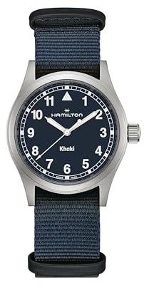 HAMILTON Hamilton Uni-Armbanduhr, Quarz, Feld, Khaki, Feld, Khaki, Quarz, H69401940, Uni [offiziell importiert], Zifferblattfarbe: Blau, Militär, Farbe des Zifferblatts: Blau, Militär