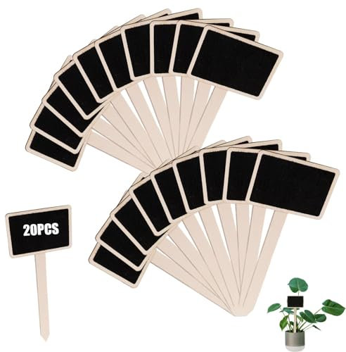 20 Pcs Wooden Plant Labels,Plant Labels,Plant Tags,Plant Name Sticks,Plant t Type Tags,Acrylic Plant Labels Stakes,Garden Labels for Seedlings,Herb,Large Plant,Flowers Vegetables,Outdoor Plants