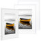 Baoee Lot de 3 cadres photo, blancs, 30 x 40 cm, avec passe-partout de 21 x 29,7 cm, en verre acrylique, pour poster, certificat, montage mural
