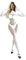 CZSABXY Women's One Piece Fishnet Bodysuit Mesh Bodystocking Sexy Exotic Lingerie Teddy Lingerie Nightwear(White)