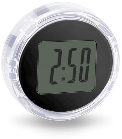 Orologio digitale per moto, mini orologio per moto e bicicletta, orologio impermeabile da manubrio adesivo auto, per SUV, veicoli per auto