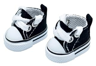 Süße Puppenschuhe für Puppen 2025 Neue Mini-Schuhe für Puppen 17 cm Kleidungszubehör Mini-Fingerschuhe für Puppenzubehör Anziehsachen Einzigartiger Stil KzW856 (Black, 3.5x2cm)