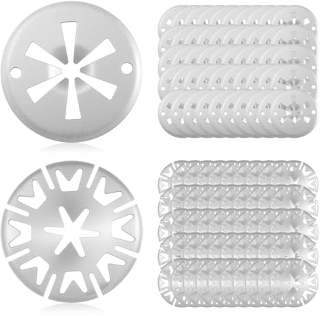 100 Pcs 30 mm Kit de Reparación de Protección Térmica: 50 Arandelas de Seguridad y 50 Discos de Sujeción, Kit de Reparación de Protectores Térmicos de Escape de Coche para Clips de Automóvil