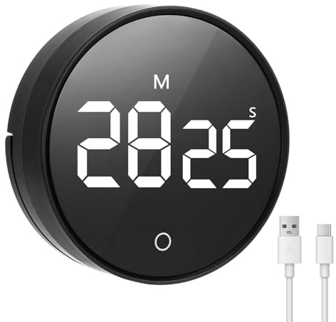 Kasanni Kurzzeitwecker KüChe Mit Led KüChentimer Digital Timer KüChe KüChentimer Magnetisch Mit 3 LautstäRkestufen Geeignet für Die Hause, Die Arbeit Im Klassenzimmer, Das Fitnessstudio
