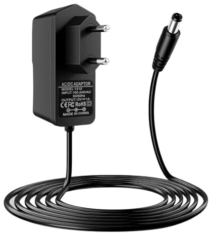 Adaptateur d'alimentation Universelle 12V 1A, AC 100-240V 50/60Hz, Prise Jack 5.5x2.5mm Compatible avec Box TV, Bandes LED, Routeur,Caméra Surveillance, Bandes LED, et Autres Appareils Électroniques