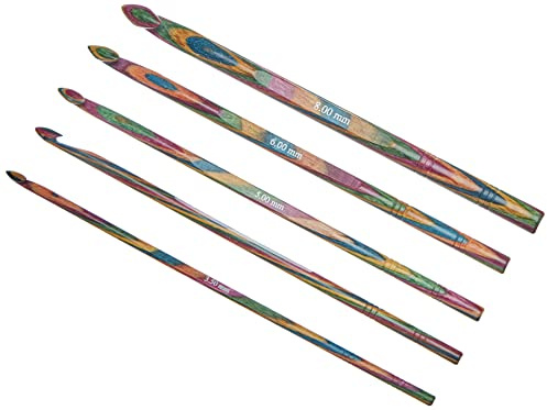 KnitPro K20716 Häkelnadel Set, Wood, Mehrfarbig, 1-Pack