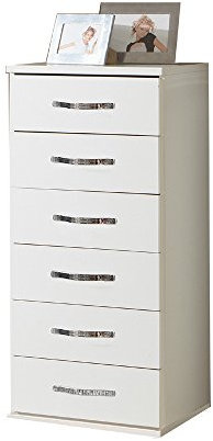 Wimex 078318 Duo Kommode 6 Schubladen Holz alpinweiß 40 x 46 x 103 cm
