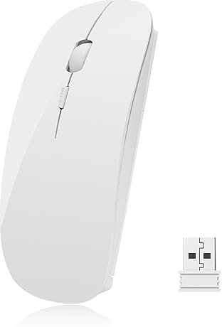 UrChoiceLtd, kabellose optische USB-Gaming-Maus mit Nano-Receiver, ergonomisch-geschwungen geformt, 2,4 GHz, für Apple MacBook Air/Pro, PC, Laptop