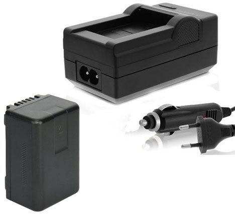 Nahas-Shop Akku + Ladegerät für Panasonic HC-V180 V270 V380 V510 V727 V777 V757 (mit Infochip/Restlaufanzeige) - 1780mAh
