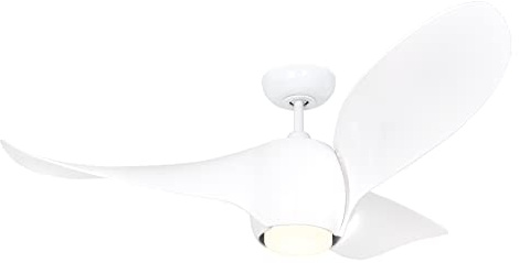 CasaFan ECO HELIX Deckenventilator mit LED-Beleuchtung, Energiesparender, moderner 3-Flügel Ventilator mit warmweißer Leuchte, 6 Stufen inkl. Fernbedienung, für Räume bis 35 qm, Ø 132 cm
