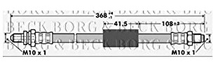 Borg & Beck BBH7348 Brake Hose To Fit Toyota Avensis T22 1 6 1 8 2 0