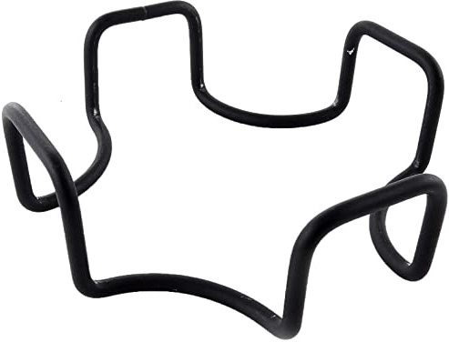 Thirstystone Minimalistische Metall-Halterung für quadratische oder runde Untersetzer, hält mehrere Größen und Typen, moderner schwarzer Stil mit Vier Pfosten aus Schmiedeeisen