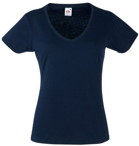 Fruit of the Loom Valore del V Neck Women's T-Shirt, Dark Blue, XXL