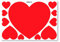 Set von 11 rot Valentine Herzen selbstklebend Vinyl Aufkleber für Wände, Fenster und zeigt, rot, A4 Sheet (Large)